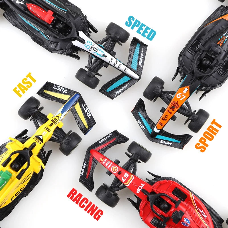 (Bagged) 1.43 Alloy Model Racing Car Toy, Exquisite Formula Alloy Pullback Racing Car, Children's Toy, Best Birthday Gift.