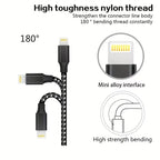 USB-A to Lightning Fast Charging Cable 1M / 2M / 3M – Nylon Braided