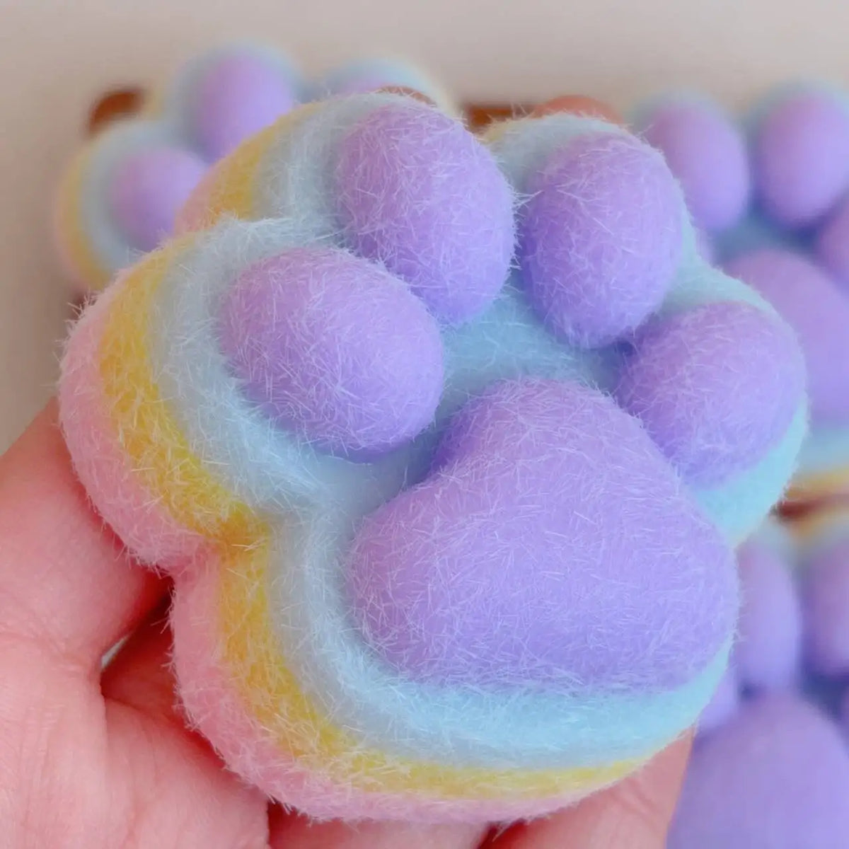 Cat Paw Mochi Squishy Toy – Soft Plush & Silicone Slow-Rebound Fidget