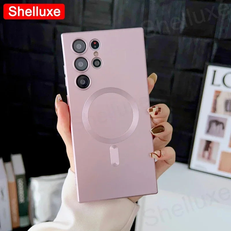 Luxury MagSafe Magnetic Soft TPU Case for Samsung Galaxy S25 Ultra / EDGE