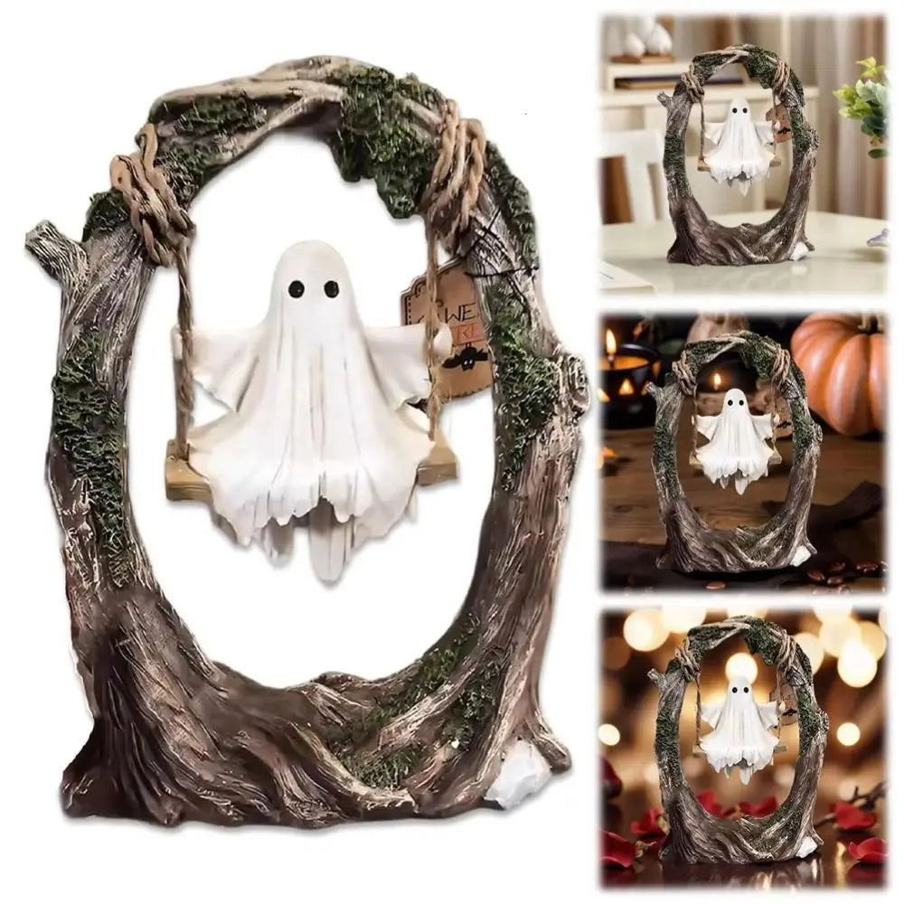 Swinging Ghost Ornament – Spooky Halloween Décor