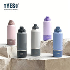 TYESO Large Capacity Insulated Water Bottle – Leakproof Travel Mug with Handle 💧✨