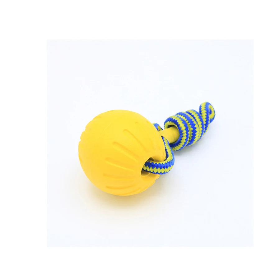 🎾🐶 EVA Floating Dog Ball – Bite Resistant Pull Ring Rope Toy