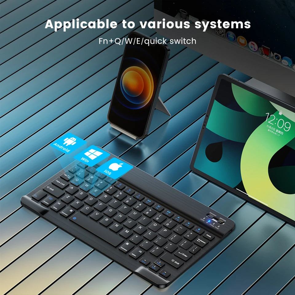 ⌨️📱 Mini Bluetooth Wireless Keyboard – Rechargeable Multi-Language