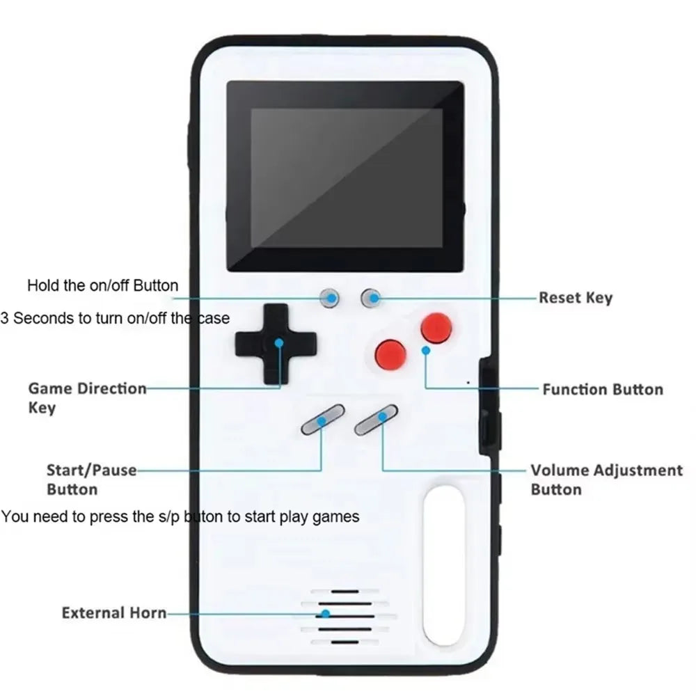 🎮 Retro 3D Playable Gameboy Case for iPhone 📱✨ | Classic Video Game Console Cover 🕹️ | Compatible with iPhone 7/8 Plus, X, XR, XS Max, 12–16 Pro Max & SE 2022 💖