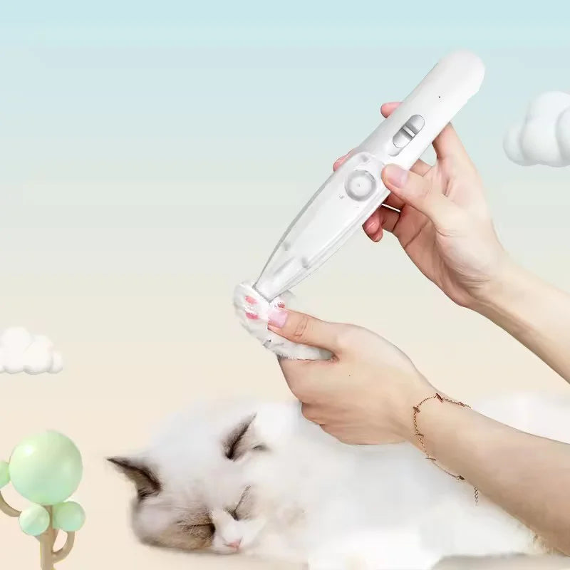 2-In-1 Hair Suction Pet Shaver & Paw Trimmer – Low Noise USB Rechargeable