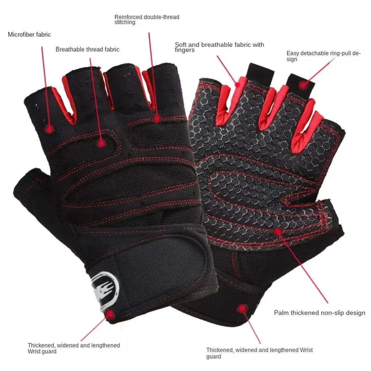 Weightlifting Wristband Fitness Training Gloves