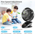 🌬️📎 Portable USB Clip-On Fan – Small Personal Desk Cooling