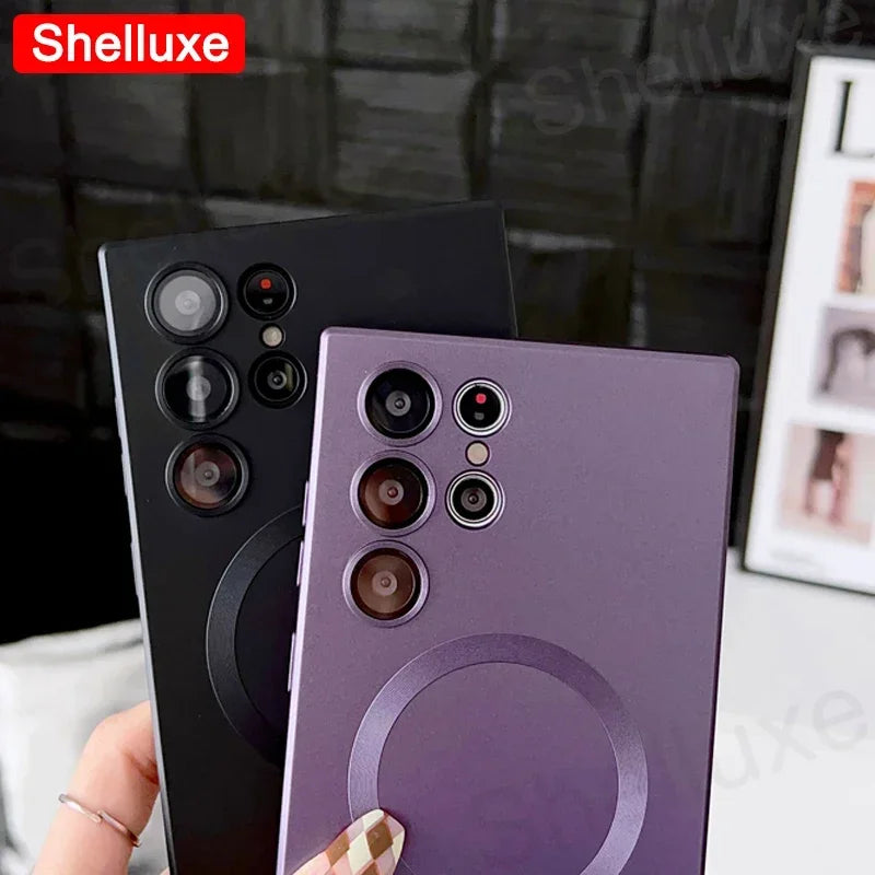 Luxury MagSafe Magnetic Soft TPU Case for Samsung Galaxy S25 Ultra / EDGE