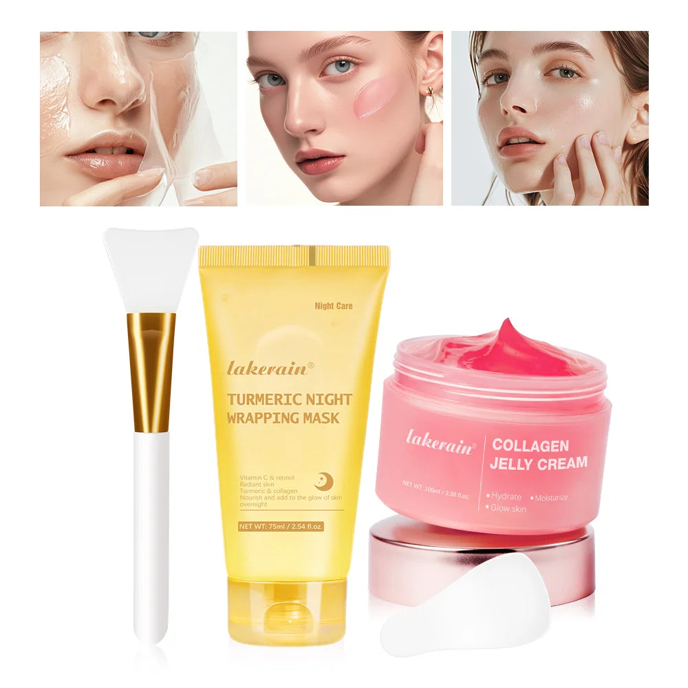 💎🍯 Collagen Jelly Cream Overnight Mask – Hydrolyzed Collagen Peel-Off Wrapping Mask for Hydrating, Firming & Moisturizing Skin