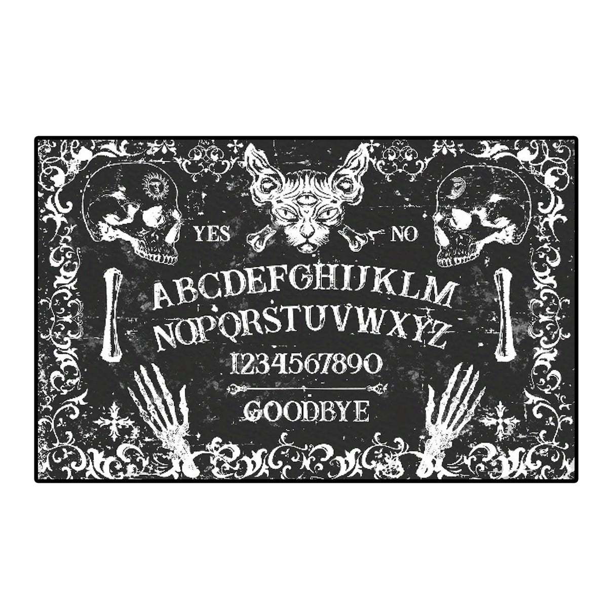 Halloween Welcome Doormat – Dancing Pumpkin & Skull