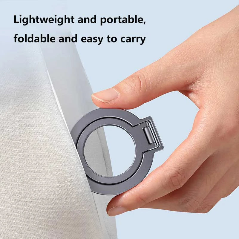 360° Rotation Magnetic Finger Ring Phone Holder – Foldable Aluminum Alloy