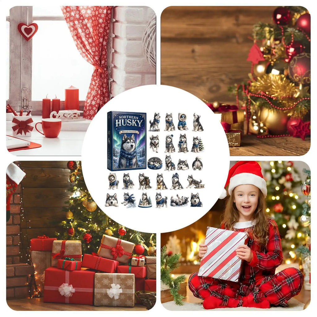 Dog Christmas Advent Calendar – 24-Day Acrylic Countdown Décor