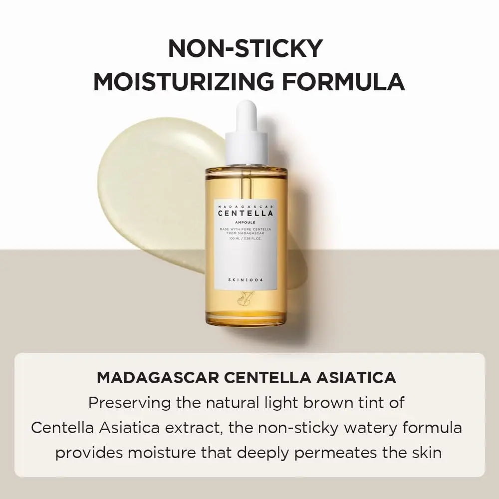 SKIN1004 Madagascar Centella Asiatica Toner & Ampoule – Hydrating Korean Skincare Set ✨