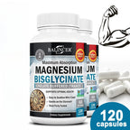Magnesium Bisglycinate - for Muscle, Nerve, Sleep, Joints, Bones, Immune & Energy - High Absorption, Vegetarian,120 Capsules