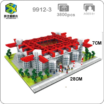 ⚽🏟️ Barcelona Soccer Stadium Micro Blocks – Mini Brick Football Field Architecture Building Set for Adults & Fans