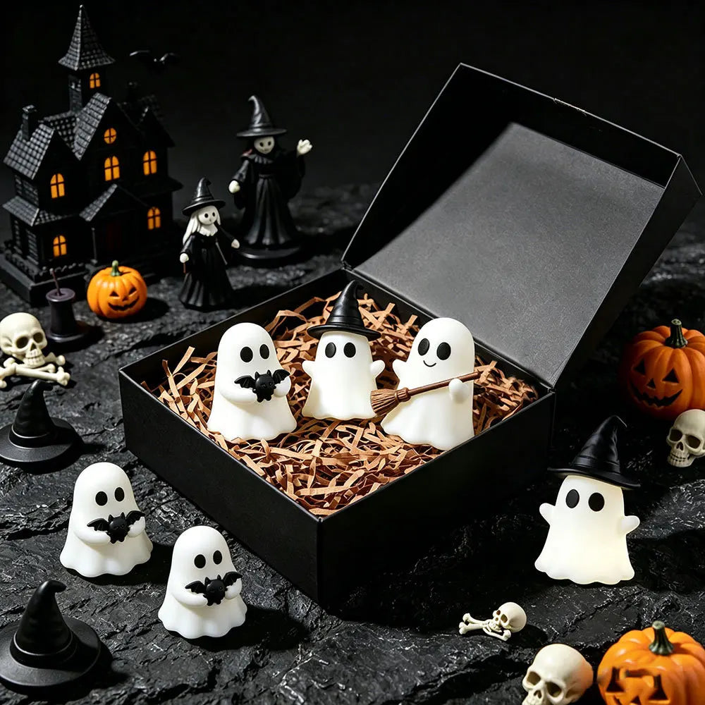 Halloween Mini Ghost Village – Glowing Desktop Décor