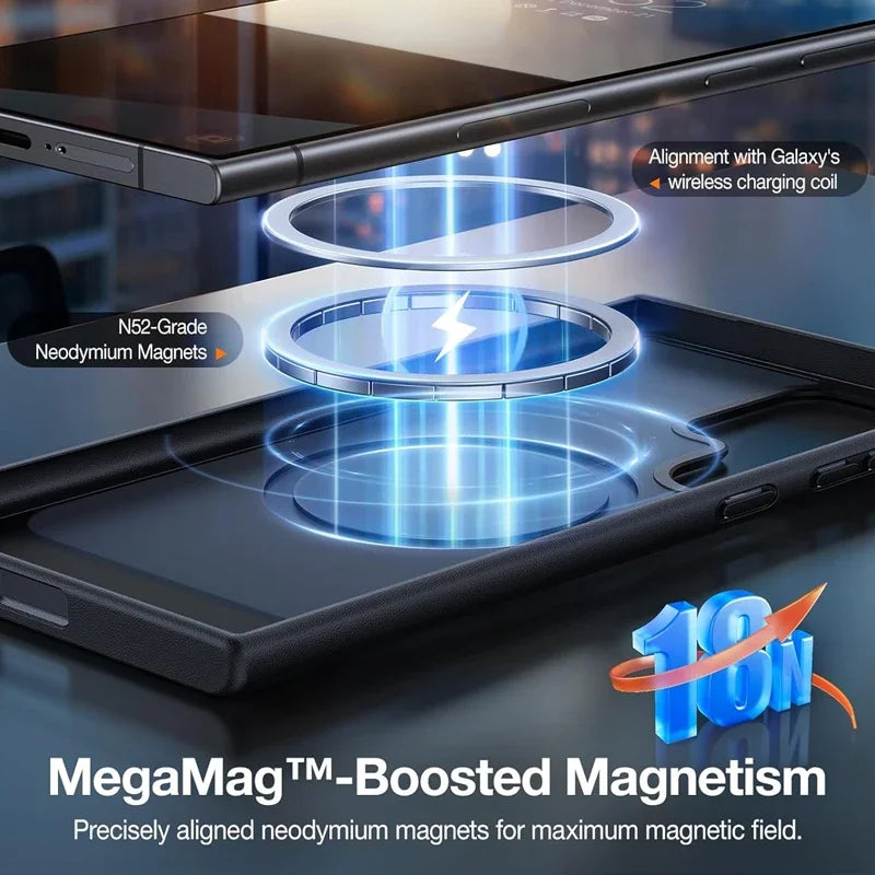 UYUXIO Magnetic Kickstand Case for Samsung Galaxy S & A Series