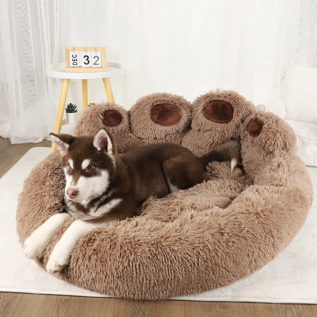 🐾🛏️ Fluffy Winter Dog Bed – Plush Kennel Sofa Cushion