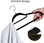 👗✨ Velvet Clothes Hangers Non-Slip (2–60 PCS) | Sturdy Drying & Storage Hangers 🖤 | Wardrobe Organizer Hangers for Bedroom & Closet