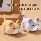 Automatic vibrating mouse toy designed for interactive cat play