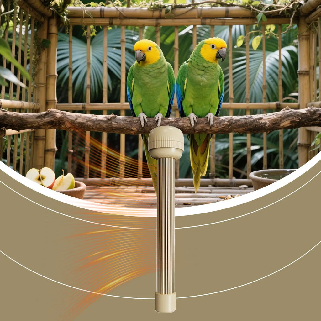 🦜🔥 Auto Thermostat Heated Bird Perch – Safe Winter Warmer Stand