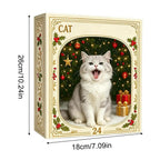 Christmas Cat Countdown Calendar – 24-Day Acrylic Advent Décor