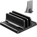 💻📚 Dual-Slot Vertical Laptop Stand – Adjustable Desktop Dock