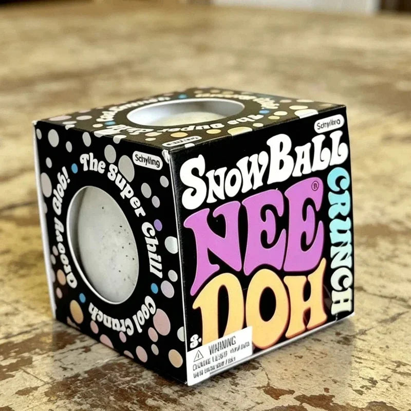 NeeDoh Snow Ball Crunch Squishy – TPR Sensory Fidget Toy