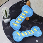🦴🐶 Rubber Bone Dog Chew Toy – Bite Resistant Squeaky Interactive