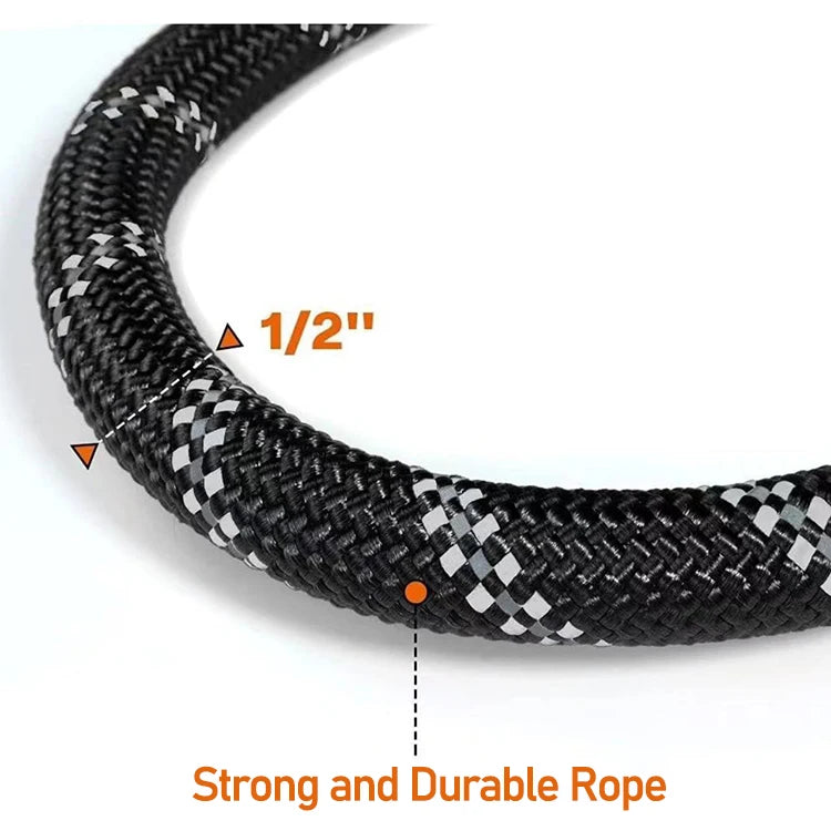 🐕🔗 Double Strap Retractable Dog Leash – Reflective Heavy Duty Lead