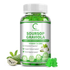 Soursop Gummies 🍃 | Immune, Digestive & Skin Health Support | Vitamin C & Zinc | Cellular Wellness Formula | 60 Gummies
