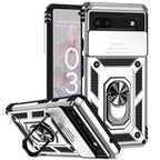 Slide Camera Armor Case with Magnetic Ring Holder for Google Pixel