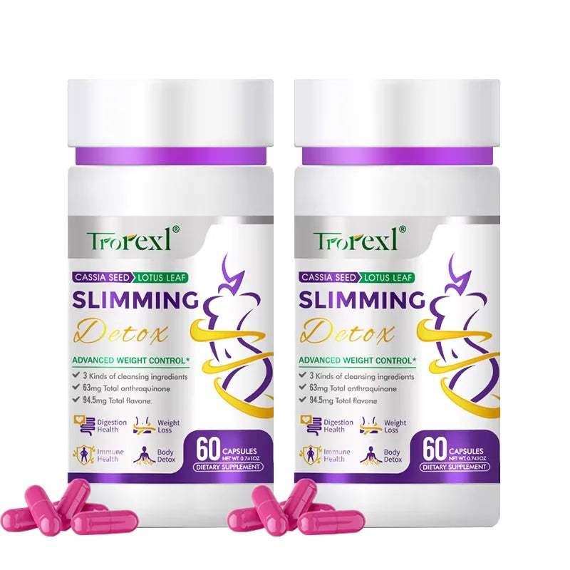 🌿🔥 Cassia Seed & Lotus Weight Loss Pills (60 Caps) – Natural Fat Burner for Women | Safe Slimming Aid, Clinically Tested Formula