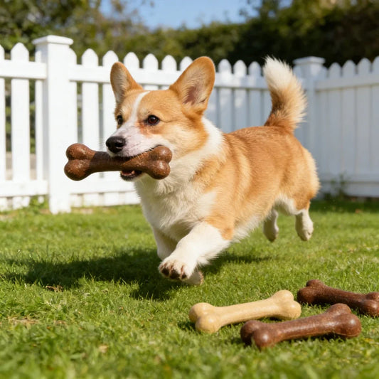 🦴🐶 Heavy Duty Dog Bone Chew Toy – Natural & Non-Toxic