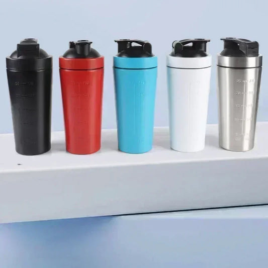 🥤💪 Multi-Color Stainless Steel Sports Shaker Cup – Leakproof