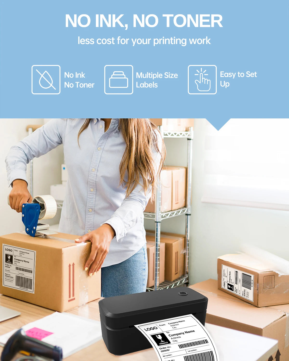 🏷️📦 Marklife X4 Thermal Label Printer – 4x6 Bluetooth Shipping Printer