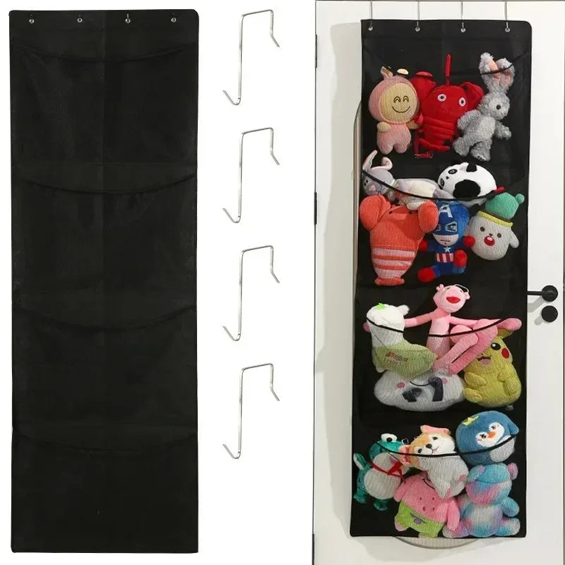 🧸✨ Over-Door Hanging Storage Bag for Stuffed Animals & Baby Toys | Hammock Toy Organizer Net 🪢 | Space-Saving Nursery & Kids Room Storage