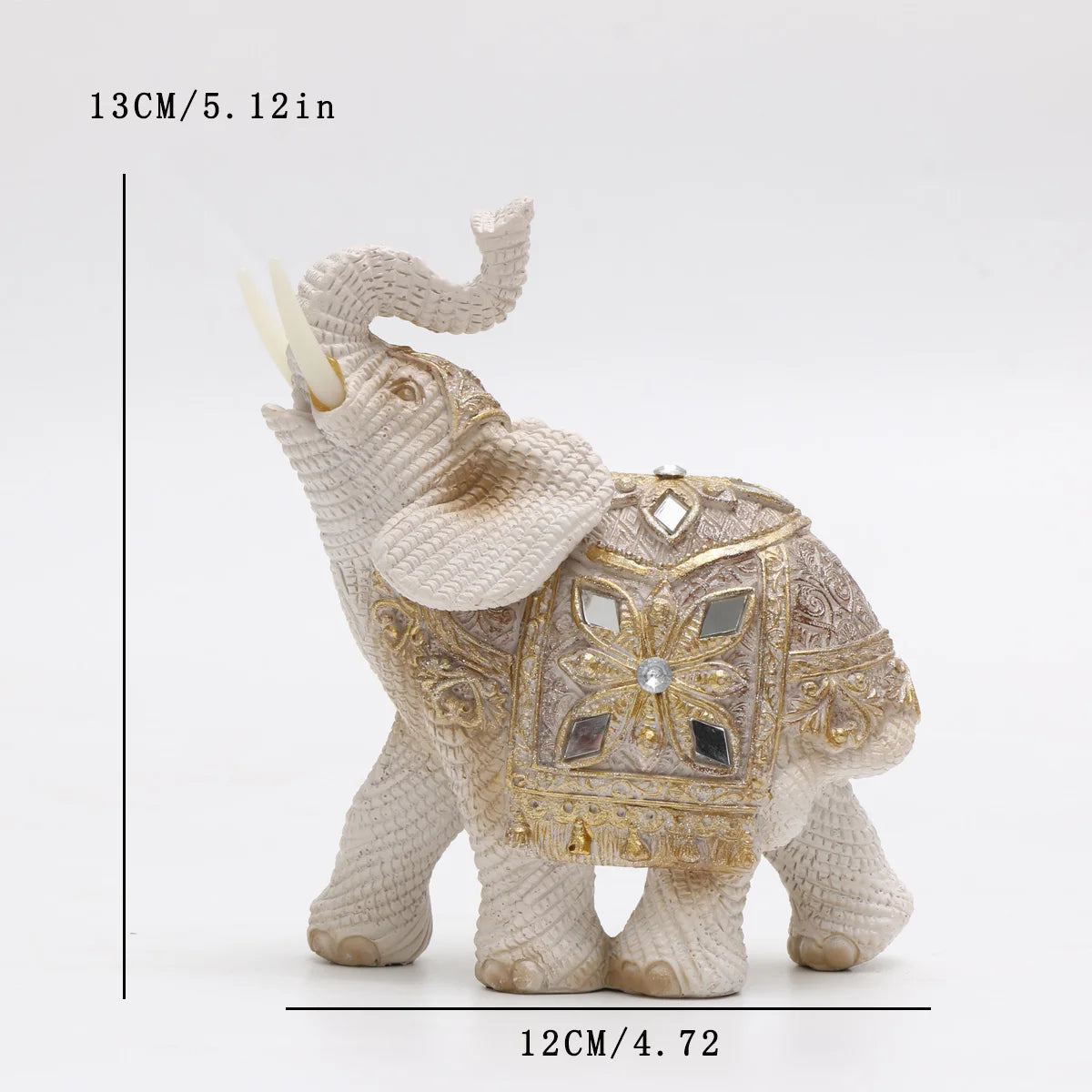 🐘✨ Lucky Elephant Feng Shui Statue 💰 | Wealth Attraction Decorative Sculpture 🏡 | Vibrant Elephant Figurine for Home & Office Décor