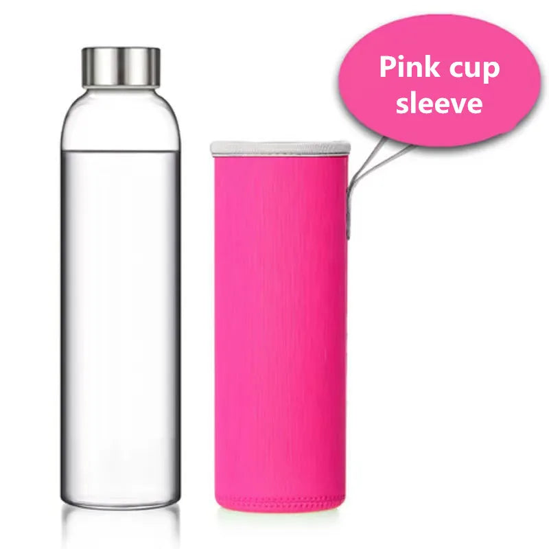 550ML Glass Travel Water Bottle – Shatterproof Portable Car Drinking Bottle 💧✨