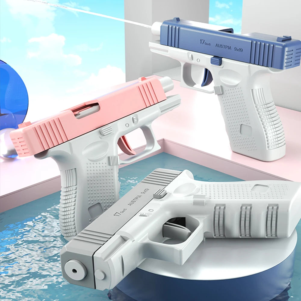 High‑Pressure Water Gun Toy – Non‑Electric Automatic Water Blaster for Kids & Adults | Long‑Range 32.8 ft Shooting | Summer Beach & Pool Water Pistol | 3C & CE Certified
