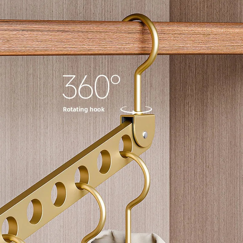 👕✨ Foldable Rotatable Clothes Hanger Organizer | 6 / 8 Holes Magic Metal Storage Rack 🪝 | Wardrobe Space Saver Hook
