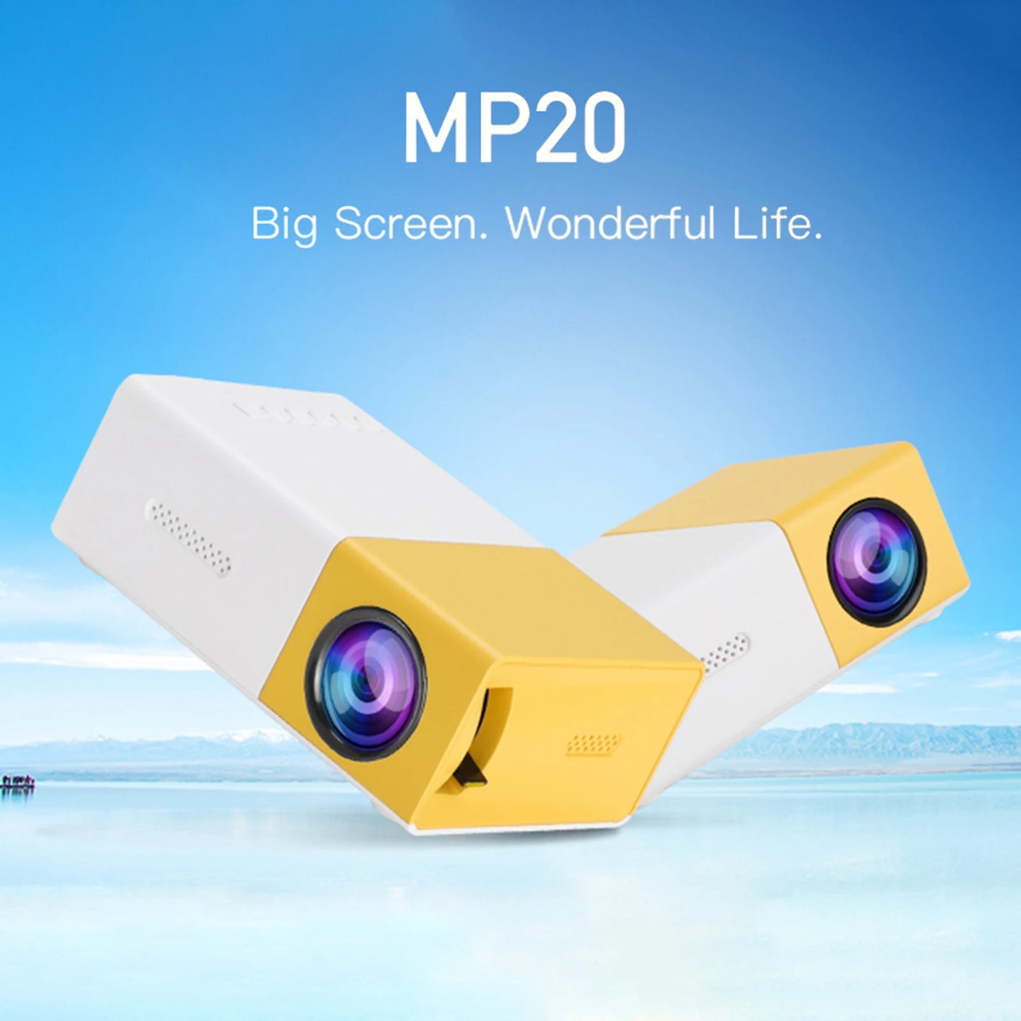 📽️✨ Mini LED Projector Portable Video Projector 🎬 | Supports 720P & 1080P 💎 | Built-in Speaker 🔊 & Remote Control 🎮 | HD / AV / USB / 3.5mm Audio 📱💻