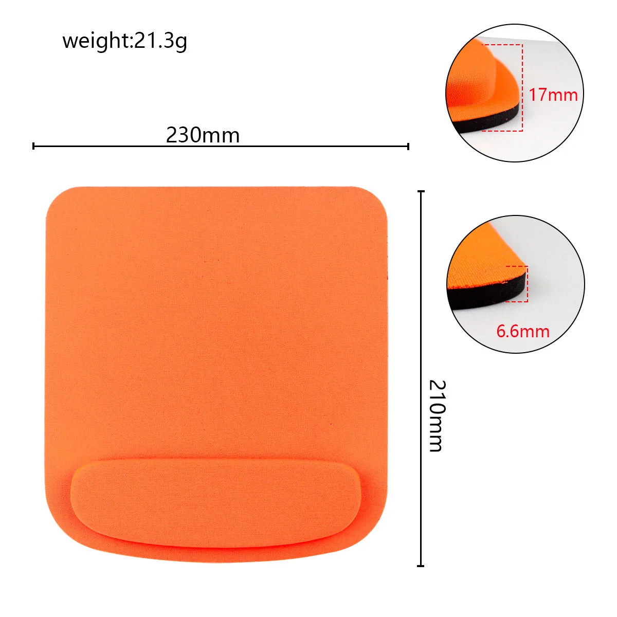 🖱️💚 EVA Ergonomic Game Mouse Pad with Wrist Support – Solid Color