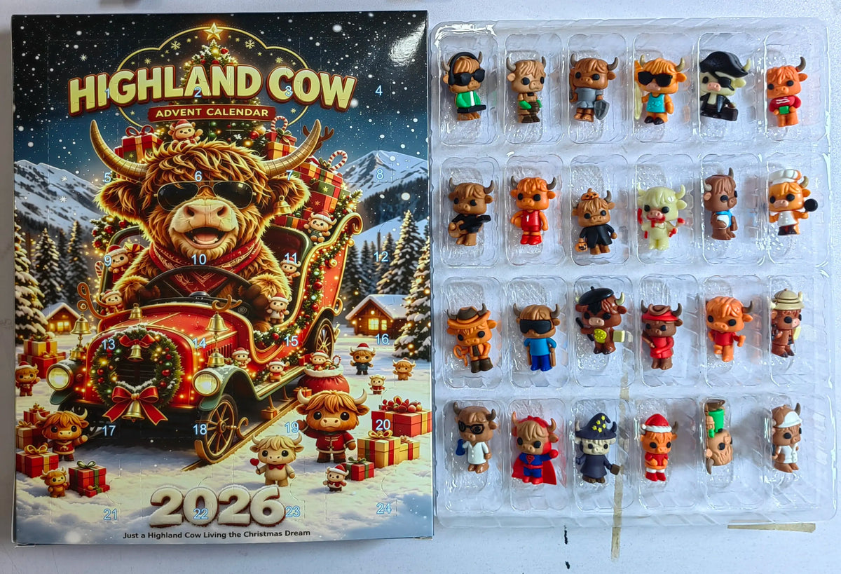 Highland Cow Advent Calendar – 24-Day Christmas Countdown