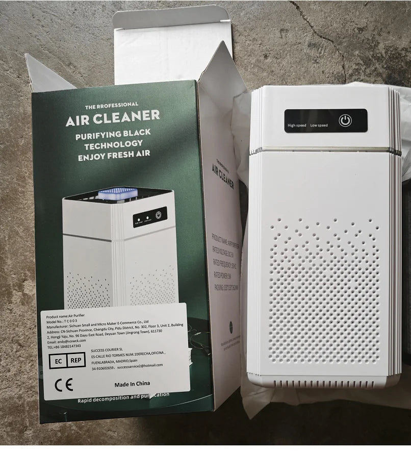 🌬️✨ HOMEFISH USB Portable Air Purifier | Mini Air Cleaner with Aromatherapy 🌿 | Smoke & Odor Filter with Replaceable Filter for Home, Car & Kitchen