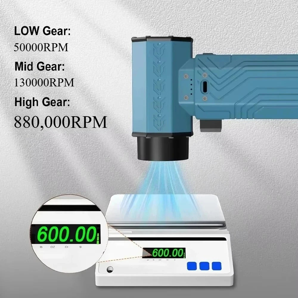 Air Blower 880000RPM High Speed  Mini Turbo Jet Fan 10000MAH 600g Thrust 70m/s Wind Brushless Duster leaf Removal Dryer keyboard