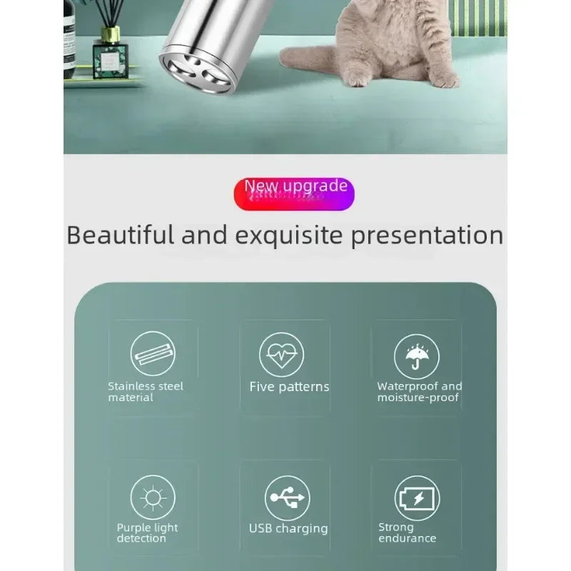 🐱🔴 USB Rechargeable Infrared Laser Cat Toy – Multifunction Interactive Stick