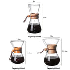 ☕✨ Hand Glass Pour Over Coffee Kettle | Stainless Steel Filter Drip Brewer 🫖 | Barista Hot Brewing Coffee Pot Dripper Maker