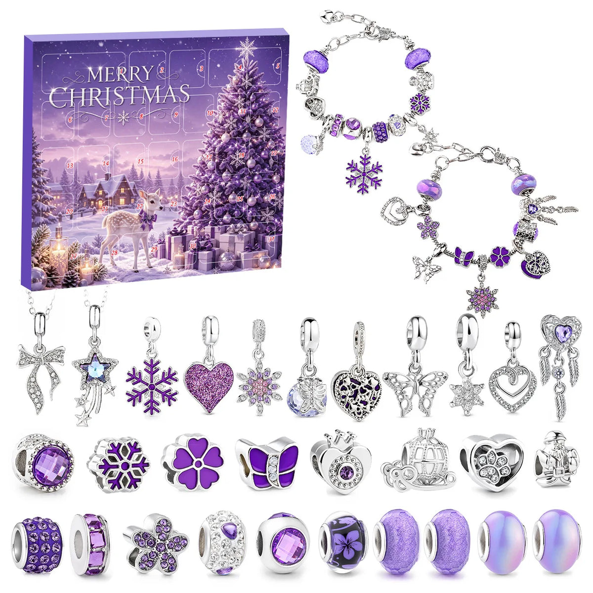 Christmas Jewelry Advent Calendar – 24-Day DIY Bracelet Gift Box